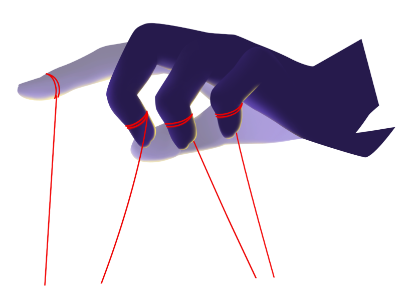 hand with puppet strings
