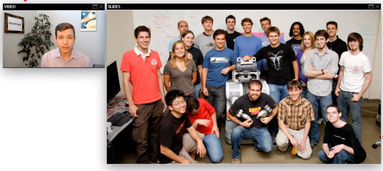 로봇 공학 엔지니어들의 단체 사진