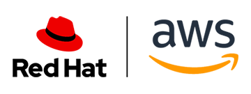 Red Hat and AWS joint logo