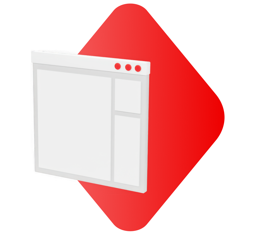Code window on red background