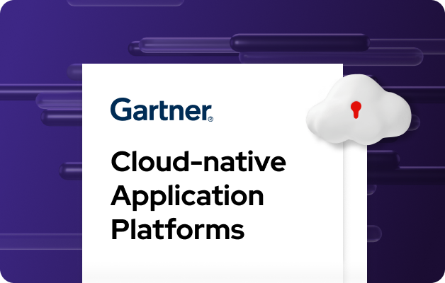 Cloud-native Application Platforms Gartner report thumbnail with a secured cloud object