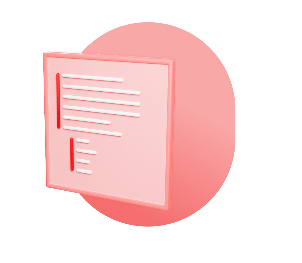 Code window on pink background