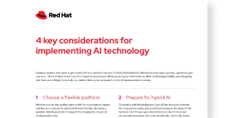 4 key considerations for implementing AI technology  (checklist)