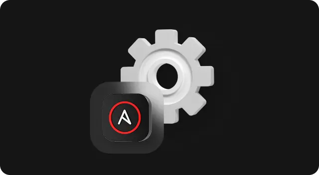 Red Hat Ansible Automation Platform icon layered over a settings gear icon