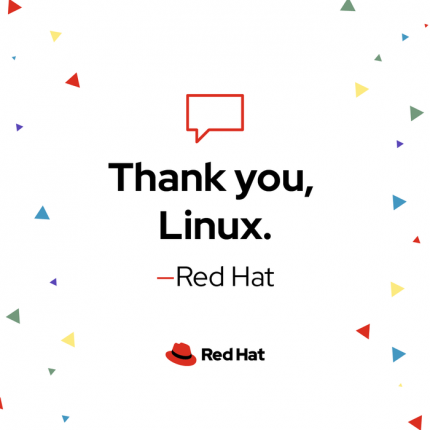 Thank you Linux (text graphic)