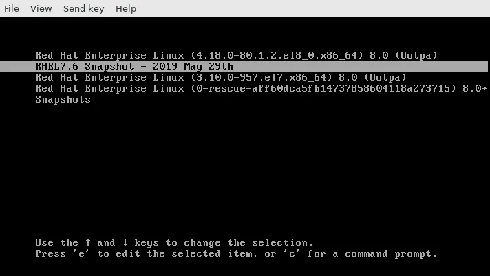 RHEL 7 entry in GRUB for upgraded system