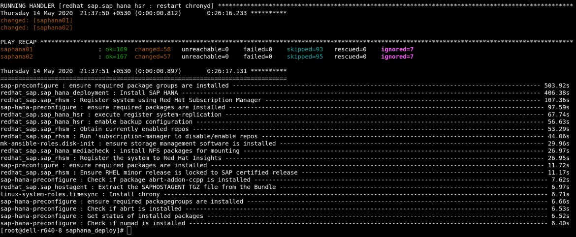 3 Playbook ./deploy-sap-hana-hsr.yaml