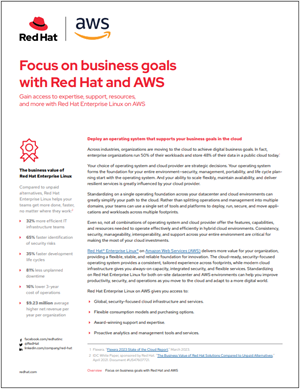 Focus on business goals with Red Hat and AWS