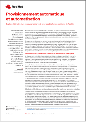Provisionnement automatique et automatisation
