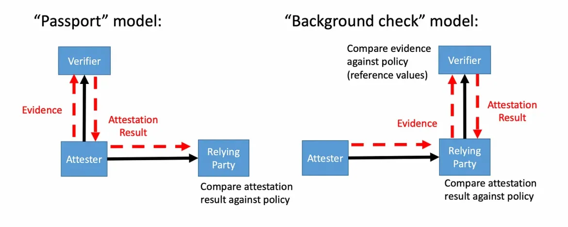 Passport model and Background check model, illustrated