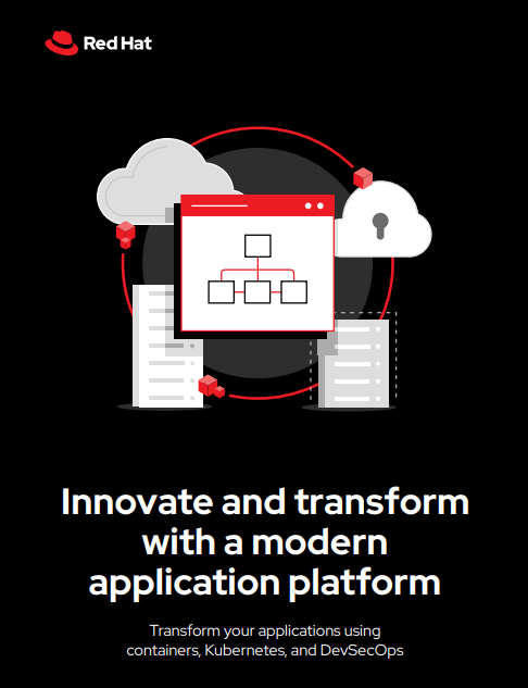 E-book title page: Innovate and transform with a modern application platform