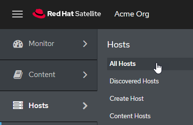 Click on Hosts > All Hosts