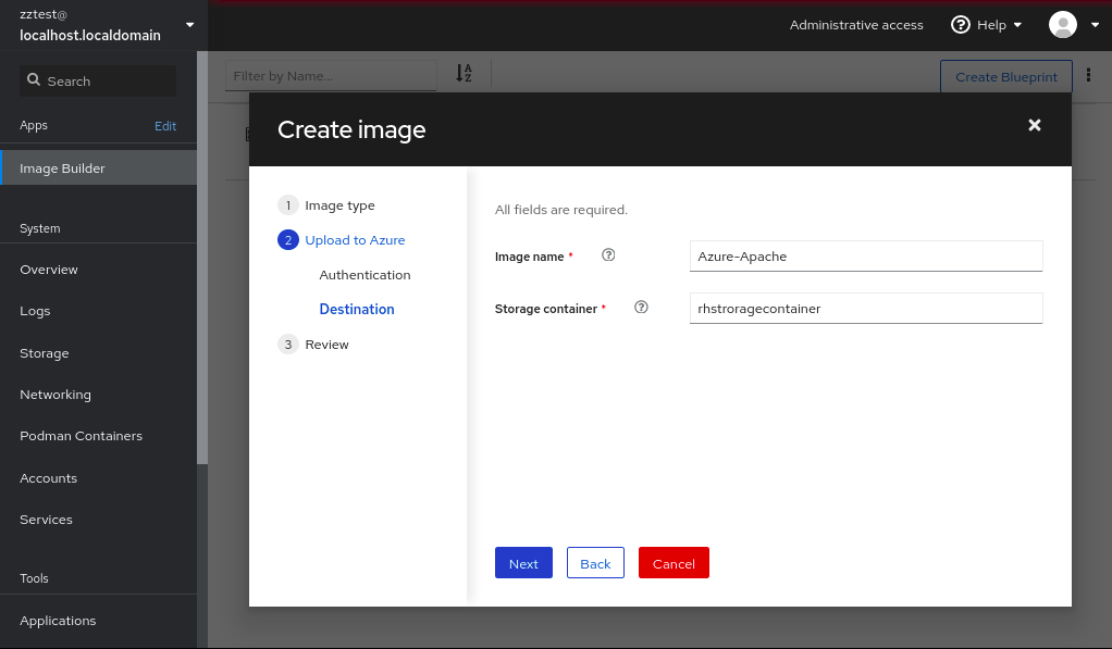 Deploying to the Azure cloud Image Builder 6d