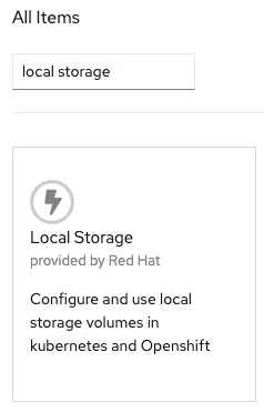 OperatorHub LSO Operator filter