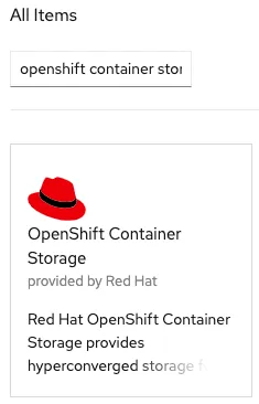 OCP OperatorHub Filter