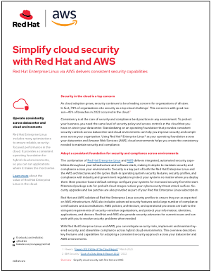 Simplify cloud security with Red Hat and Amazon Web Services