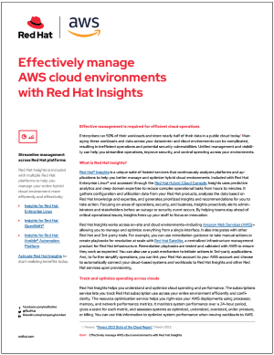 Effectively manage AWS cloud environments with Red Hat Insights