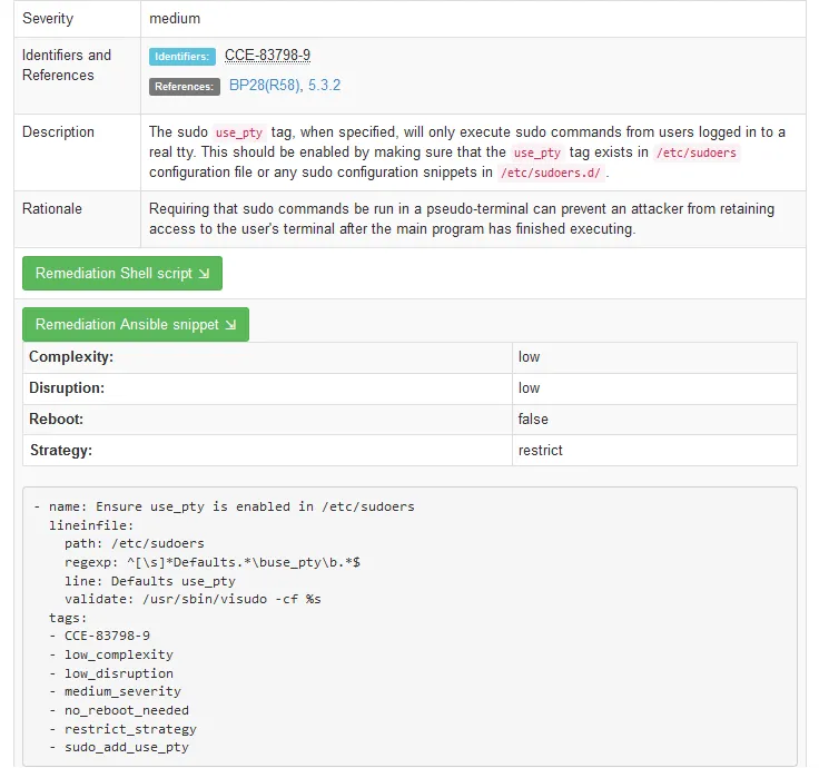 Red Hat Satellite tips: Detail screen for a vulnerability