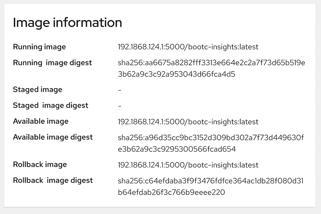 system details page in Red Hat Insights