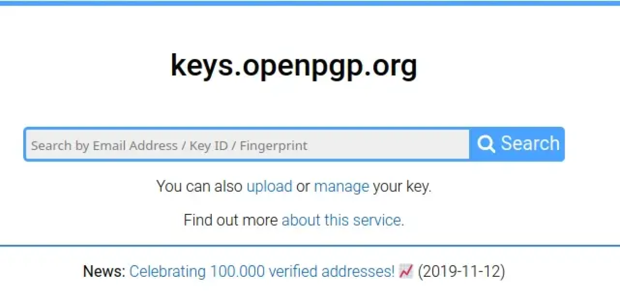 Upload your key to openpgp