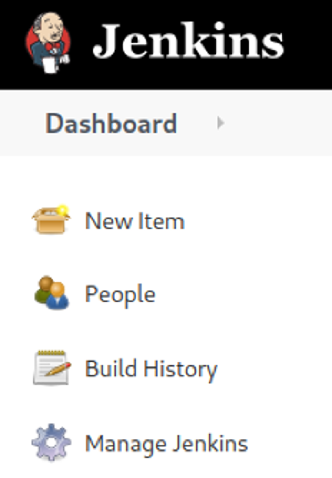 Jenkins dashboard