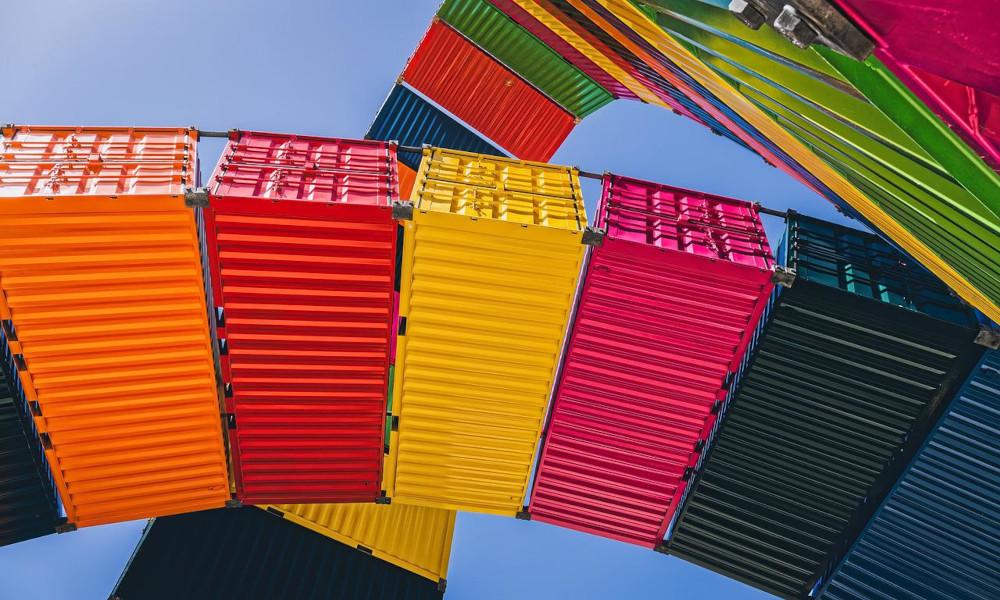 Storage containers configured as arches